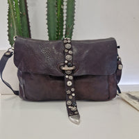 Campomaggi borsa ELGA t. di moro accessori argento