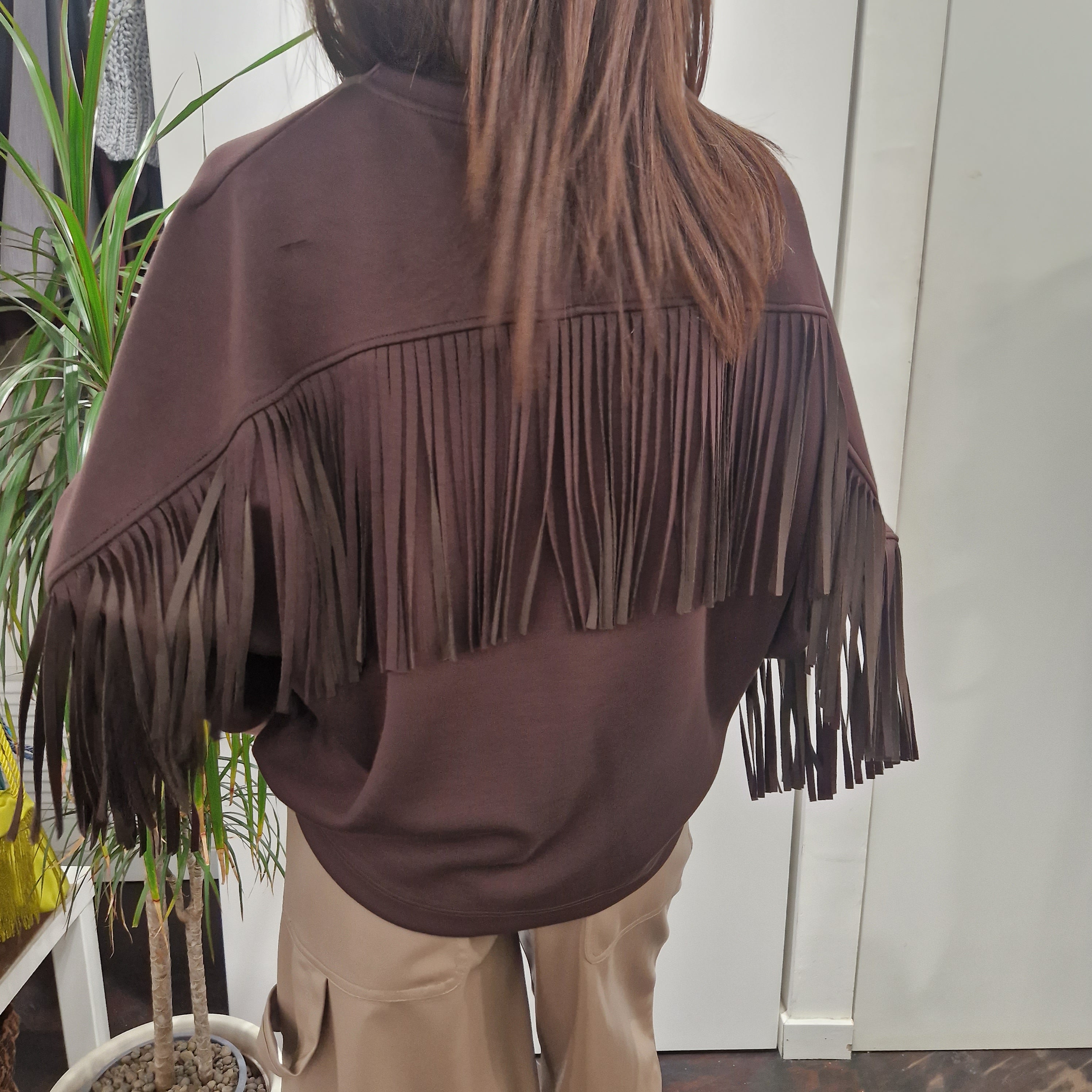 Felpa t.moro con frange  PREORDINE