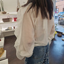 Kikisix camicia con rouches bianca