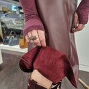 Gonna in ecopelle  color bordeaux