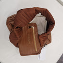 Anita Biliardi borsa plissè pelle marrone