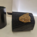 Alberto Luti bracciale alto in pelle con accessorio animalier