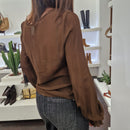 Camicia EMILY  polso  sfrangiato color moro