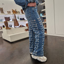 pantalone jeans sfrangiato
