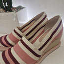 Palomitas sandalo in canvas  zeppa corda
