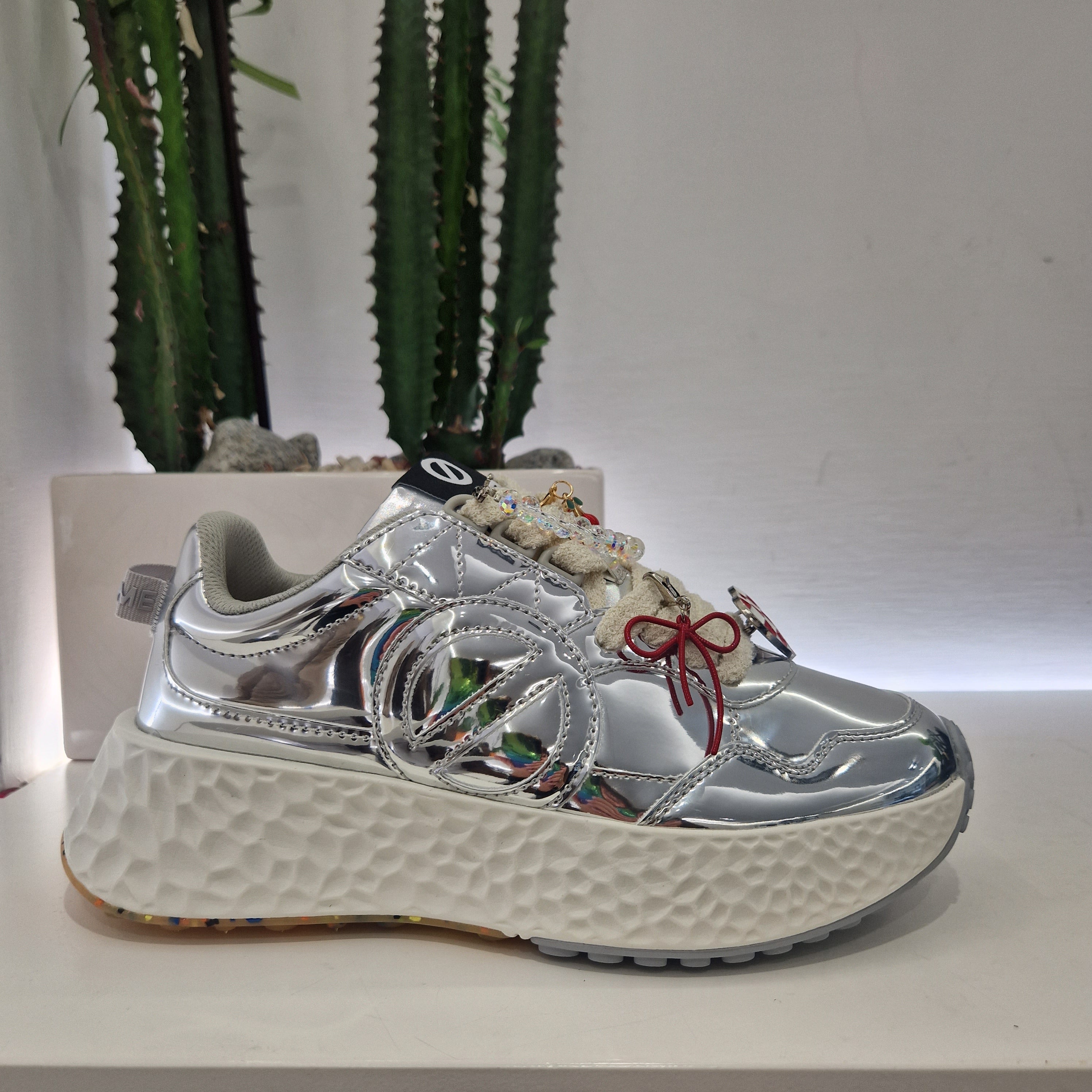 NO NAME sneaker CARTER JOGGER W color argento specchio