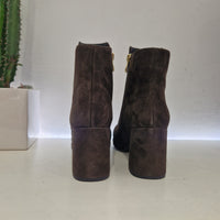 Stivaletto con platò in suede t.moro