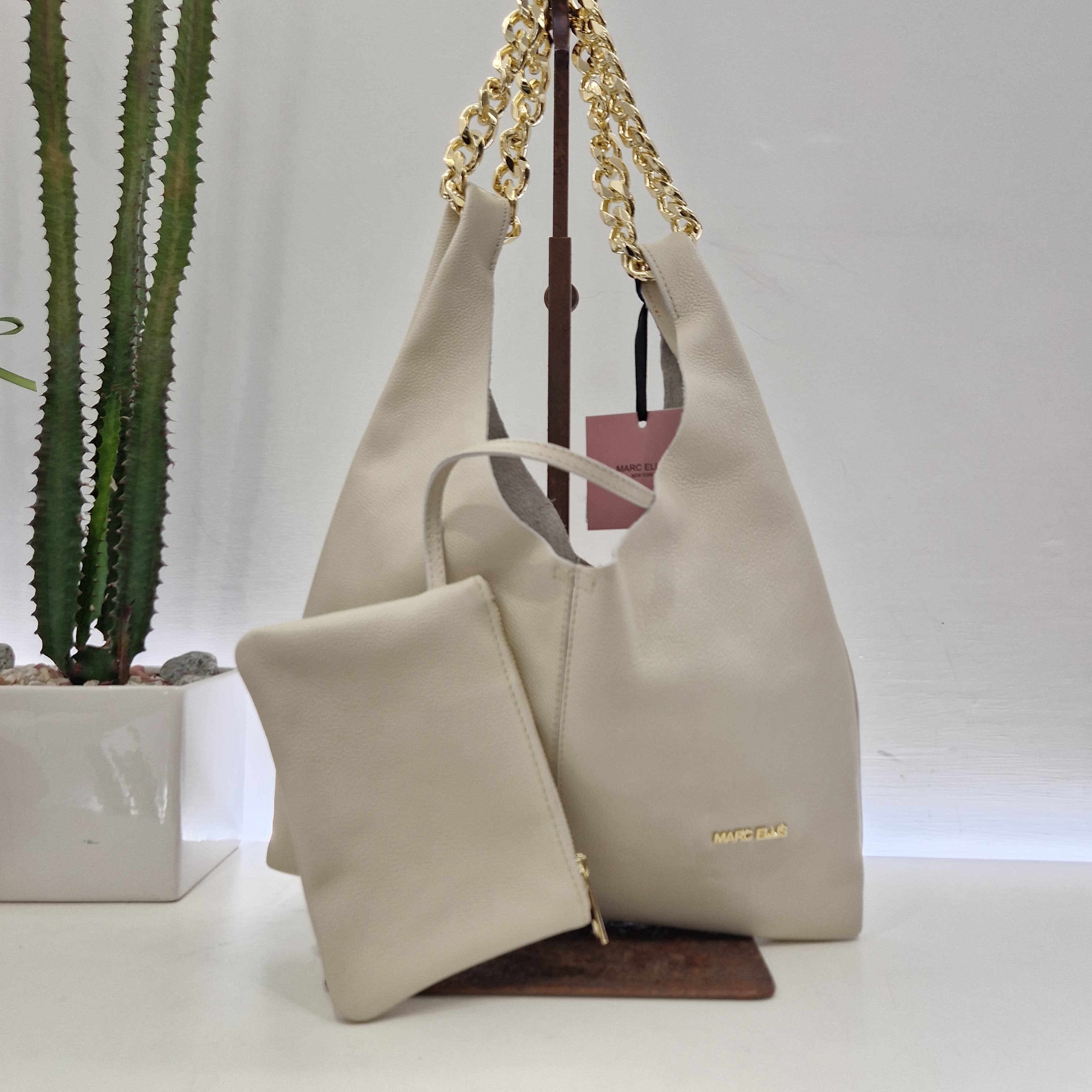Marc Ellis borsa SHEILA DO panna catena oro