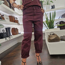 KIKISIX pantalone CAROLINA color bordeaux