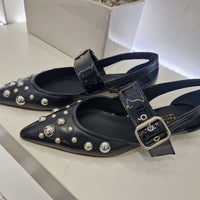 Isabelle Paris ballerina borchie argento