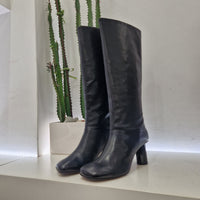 Stivale nero tacco 7 cm