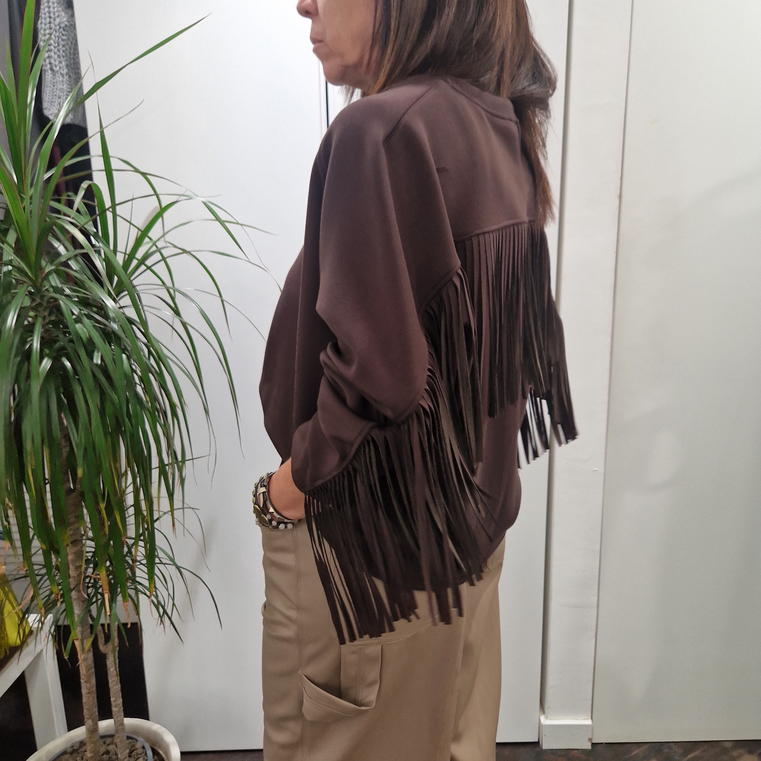 Felpa t.moro con frange  PREORDINE
