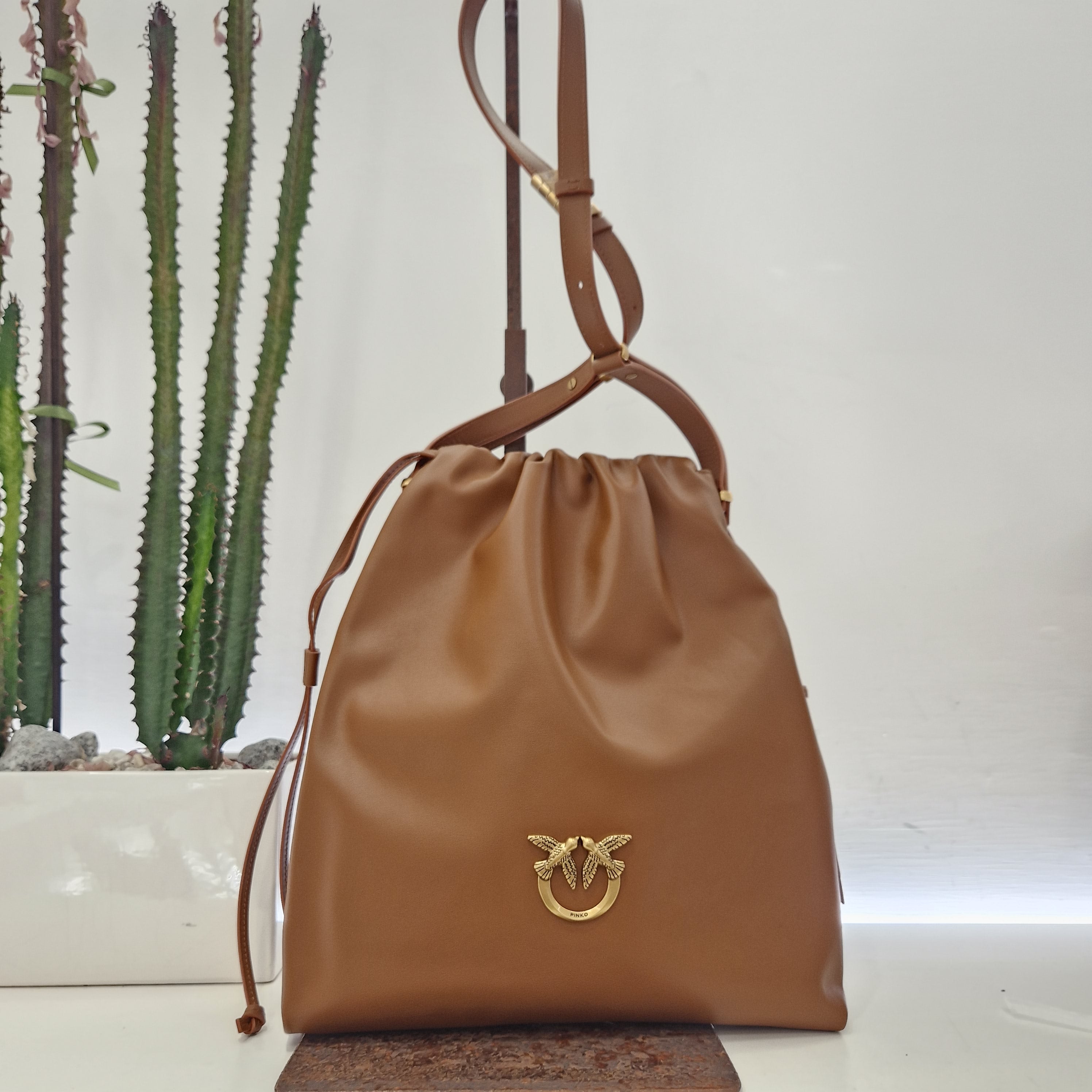 PINKO borsa SLOUCHY CLASSIC BAG color cuoio