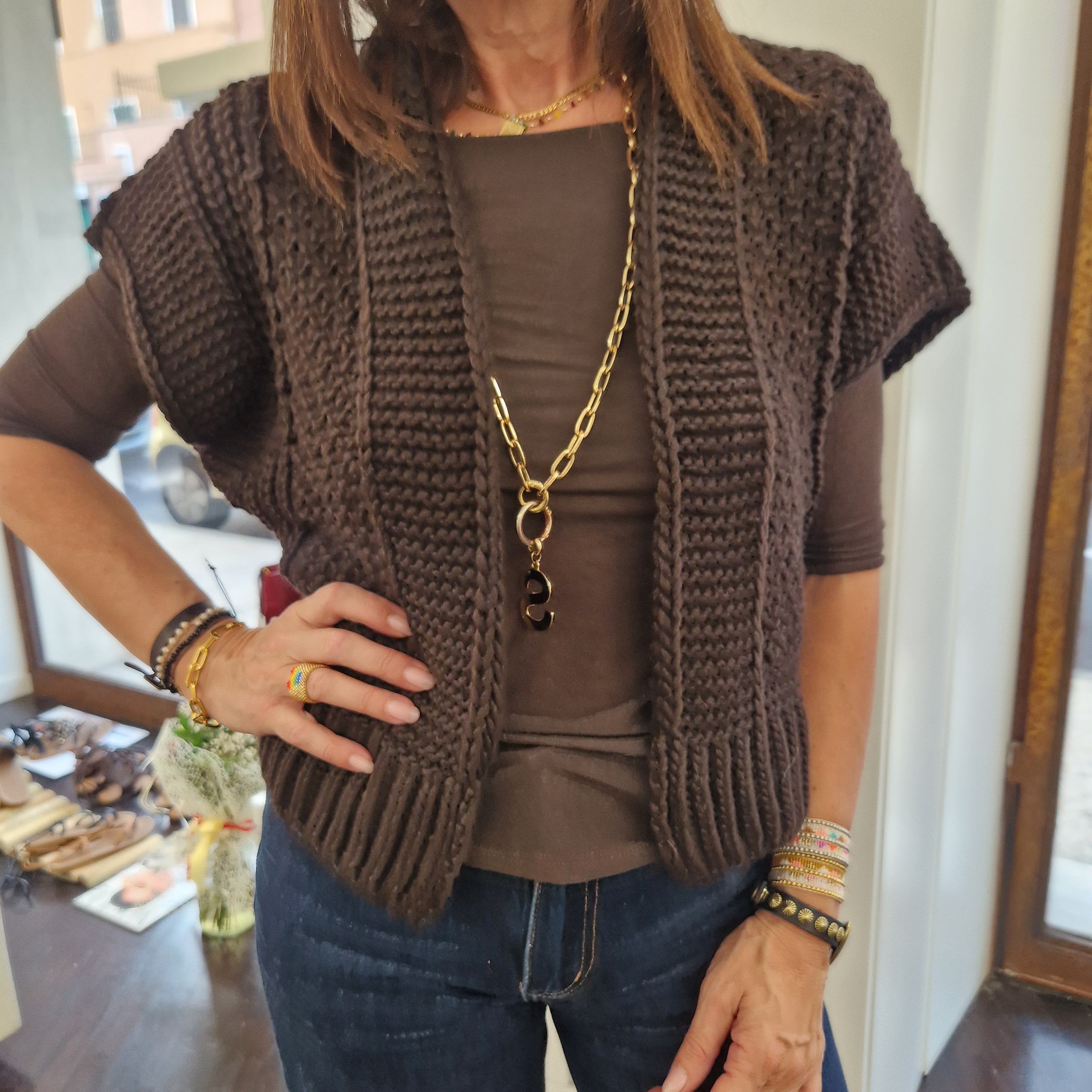 Kikisix gilet in maglia