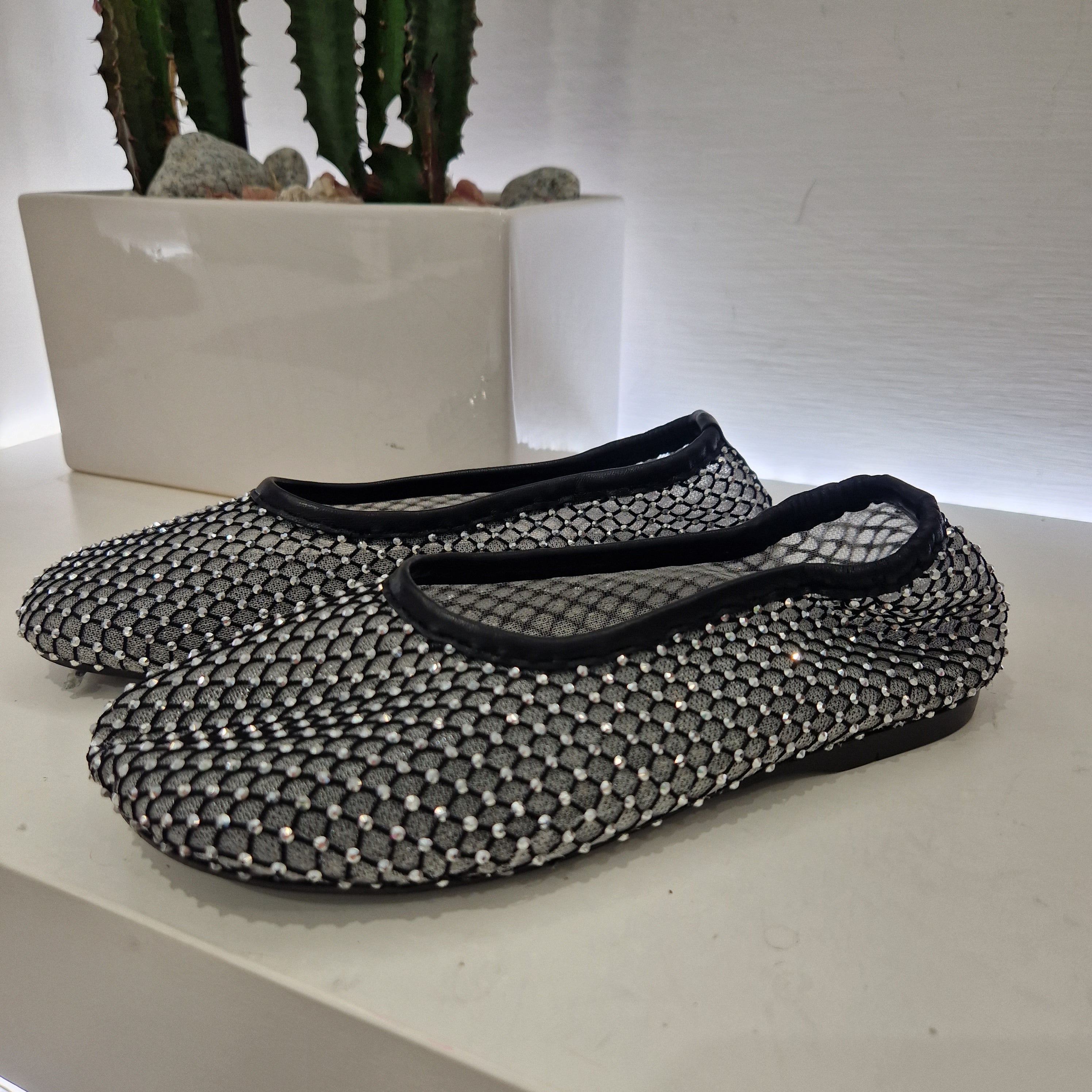 Alohas ballerina con strass nera
