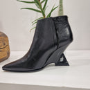 Stivaletto nero tacco zeppa