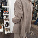 Giacca over in tessuto spinato