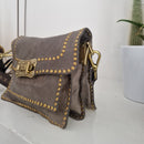 Campomaggi borsa Agnese grigia rivetti oro