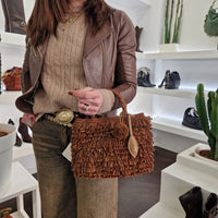 Afar borsa intrecciata a mano KEISHA dimensione piccola