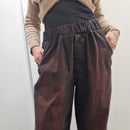 Pantalone jeans SUN nero lavaggio marrone