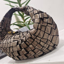Campomaggi borsa monospalla laminato pellame intrecciato