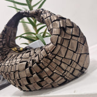 Campomaggi borsa monospalla laminato pellame intrecciato