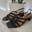 Bibilou sandalo nero   tacco 5 cm