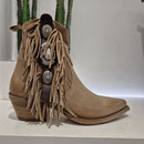 METISSE stivaletto texano SUEDE beige tacco 50