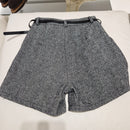 Pantaloncino tessuto spinato grigio