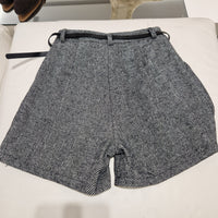 Pantaloncino tessuto spinato grigio