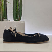 Palomitas ballerina in suede nero