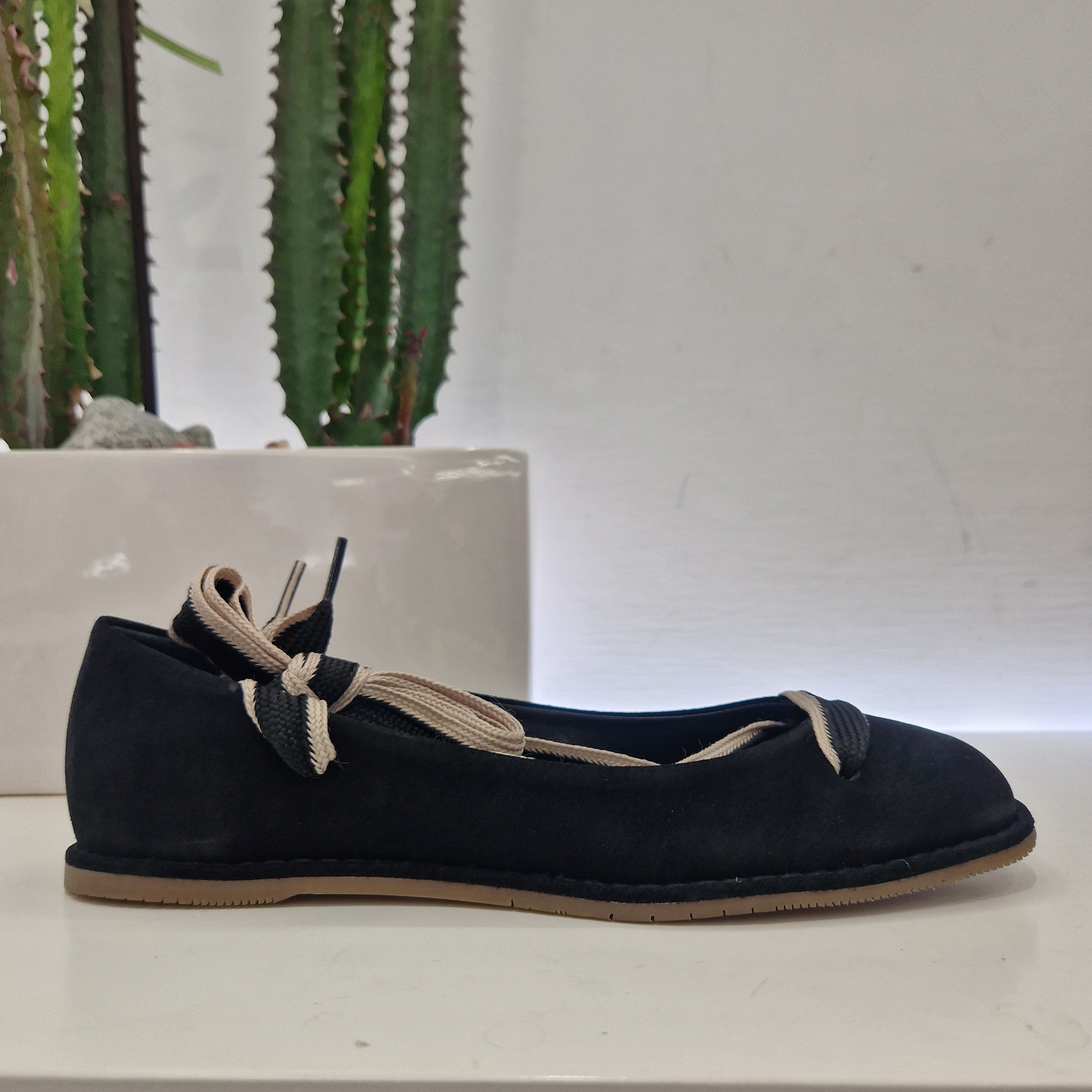 Palomitas ballerina in suede nero
