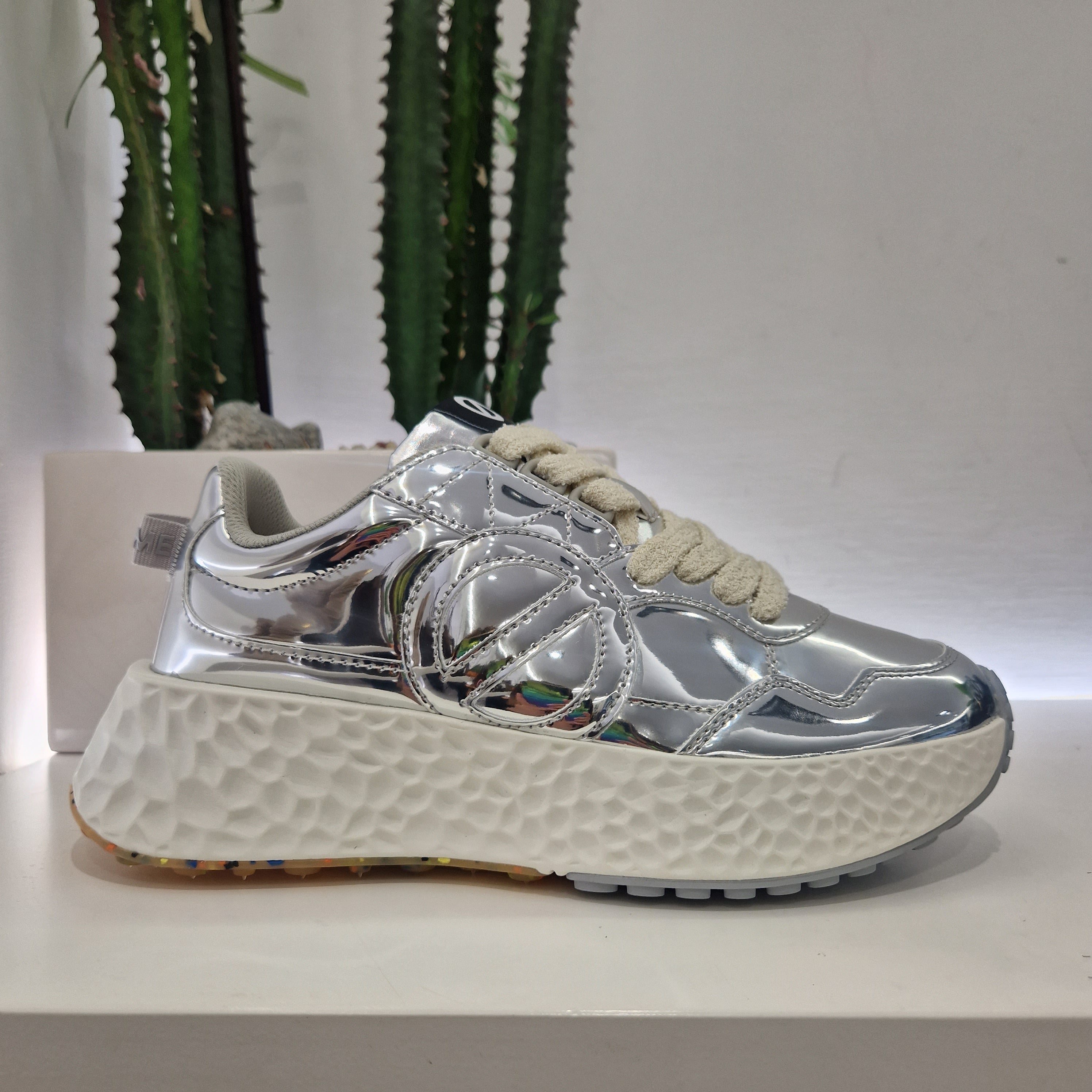 NO NAME sneaker CARTER JOGGER W color argento specchio