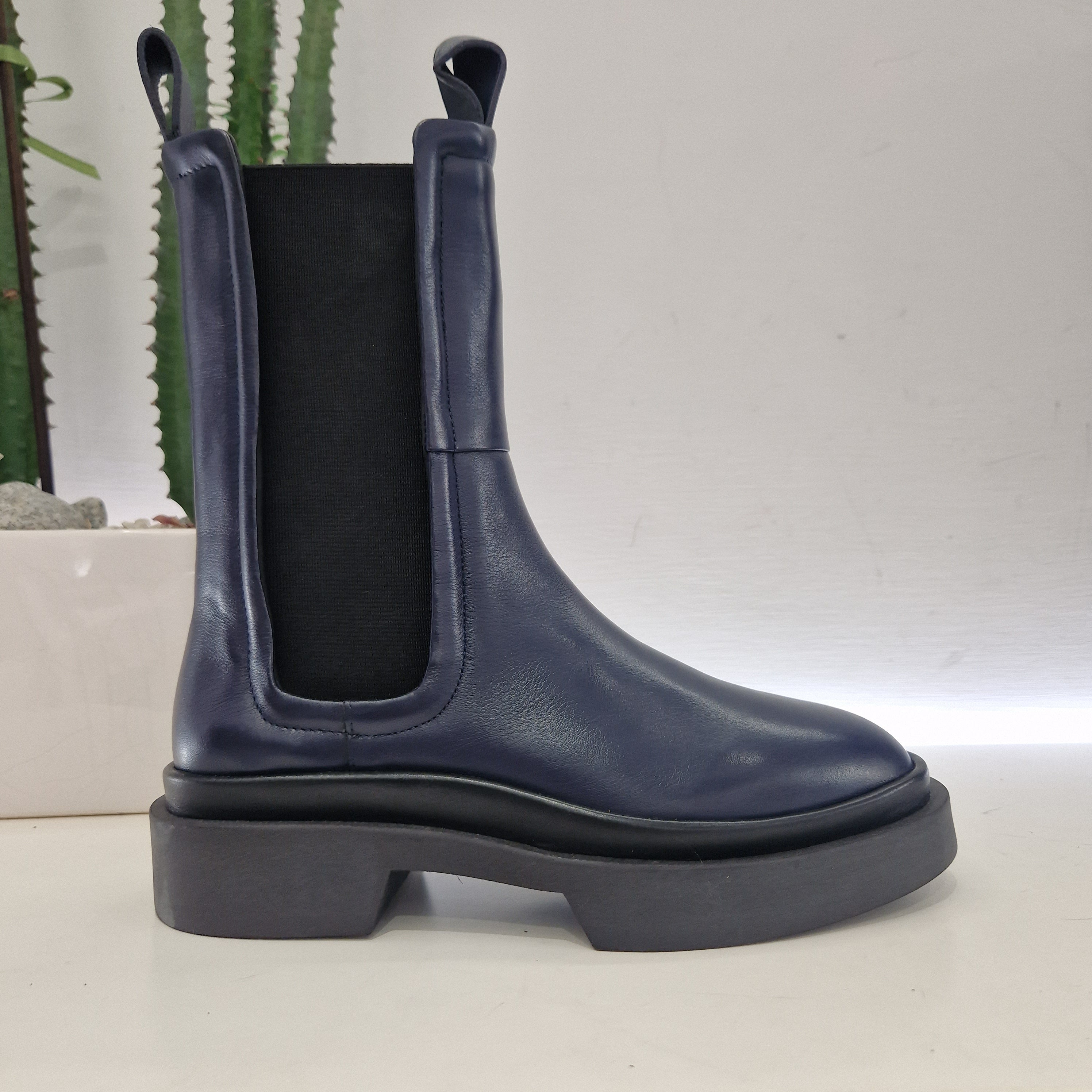 Stivaletto beatles CINDY pelle blu