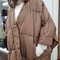 Mantella PIUMINO con bordo ecopelliccia