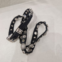 Campomaggi bracciale CEFALÙ nero con   borchie argento