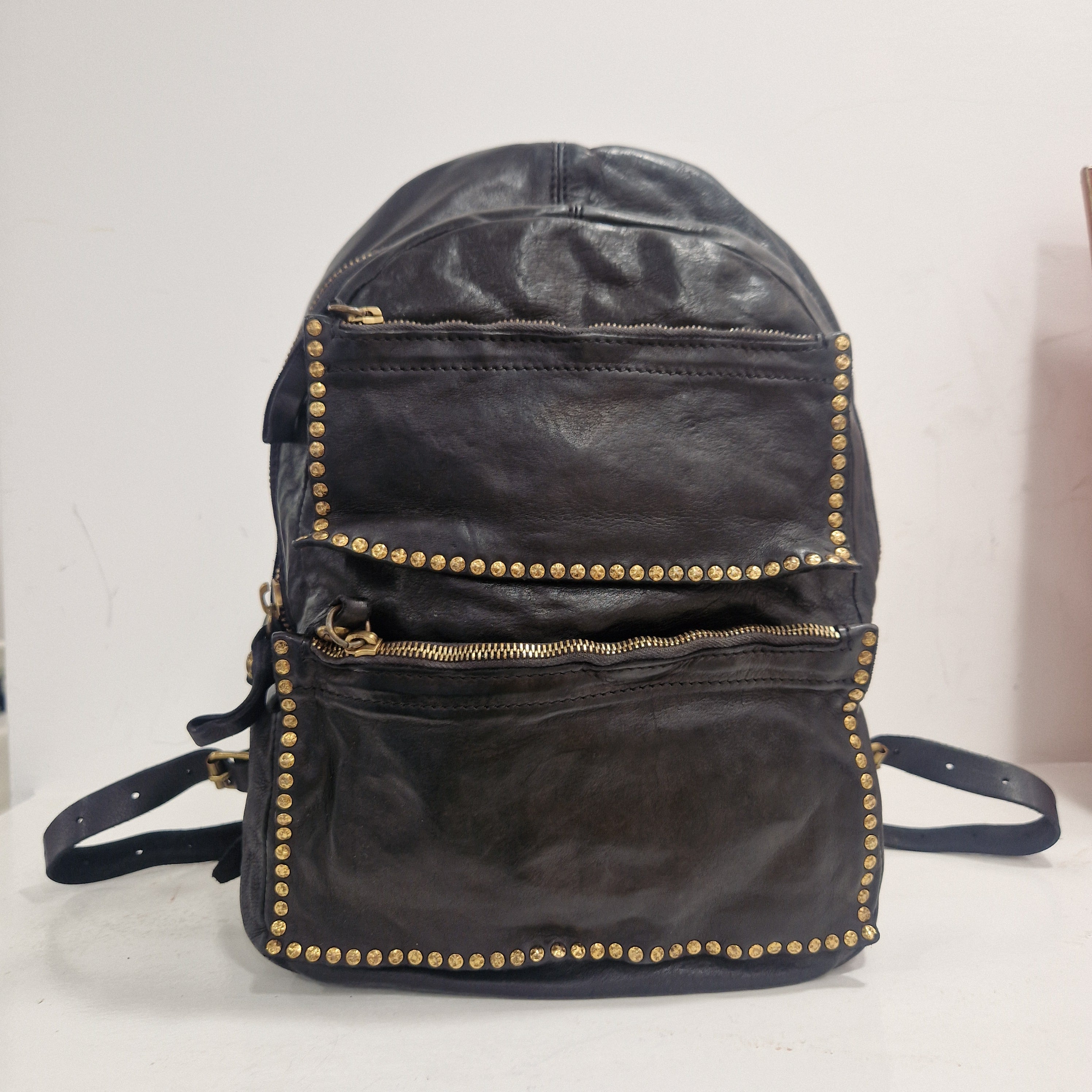 Campomaggi zaino nero accessori oro