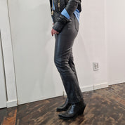Pantalone ecopelle nero