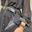 Alberto Luti maxipochette nera in pelle