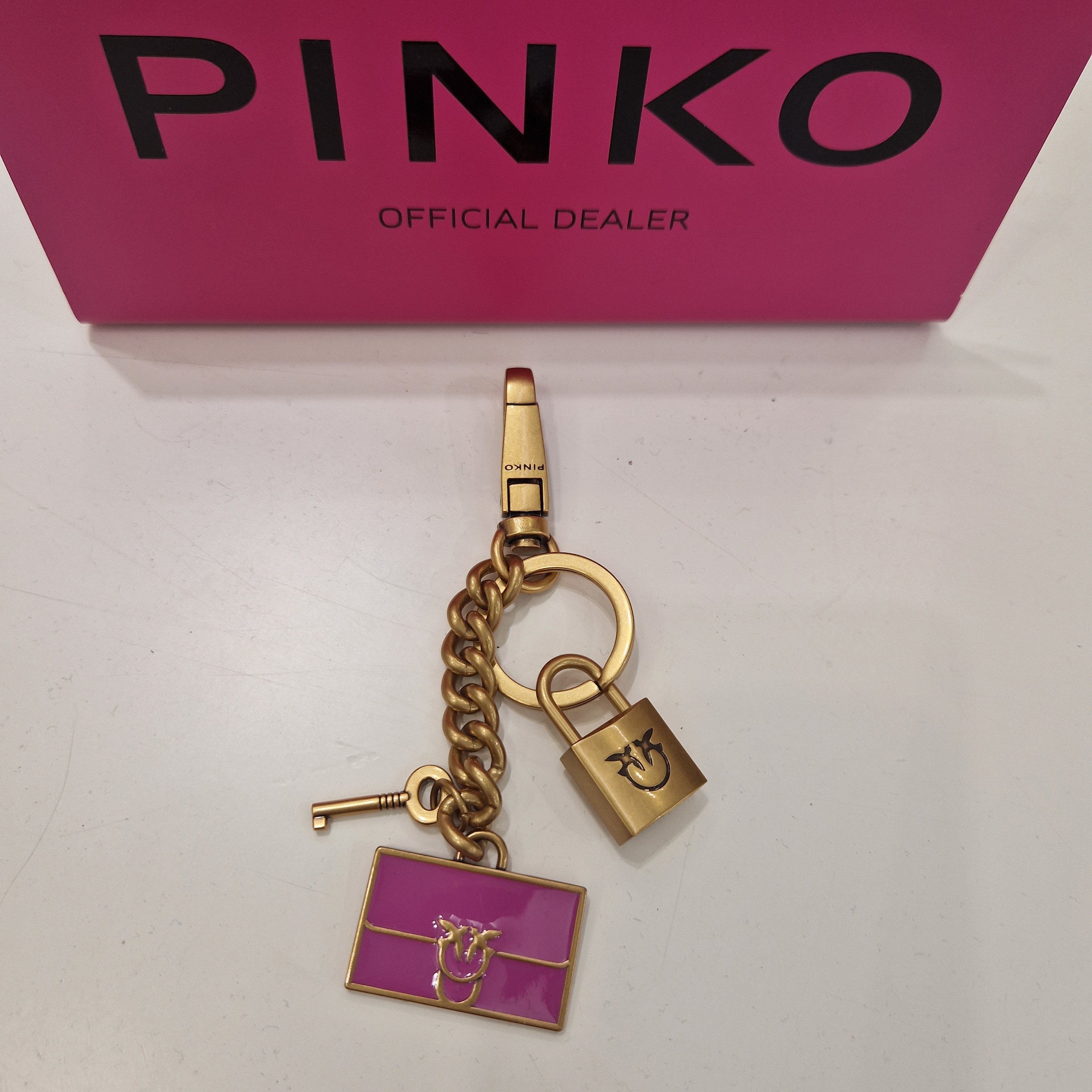 PINKO portachiavi fuxia
