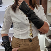 Manicotto lungo in pelle