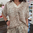 Camicia stampa palme tropical