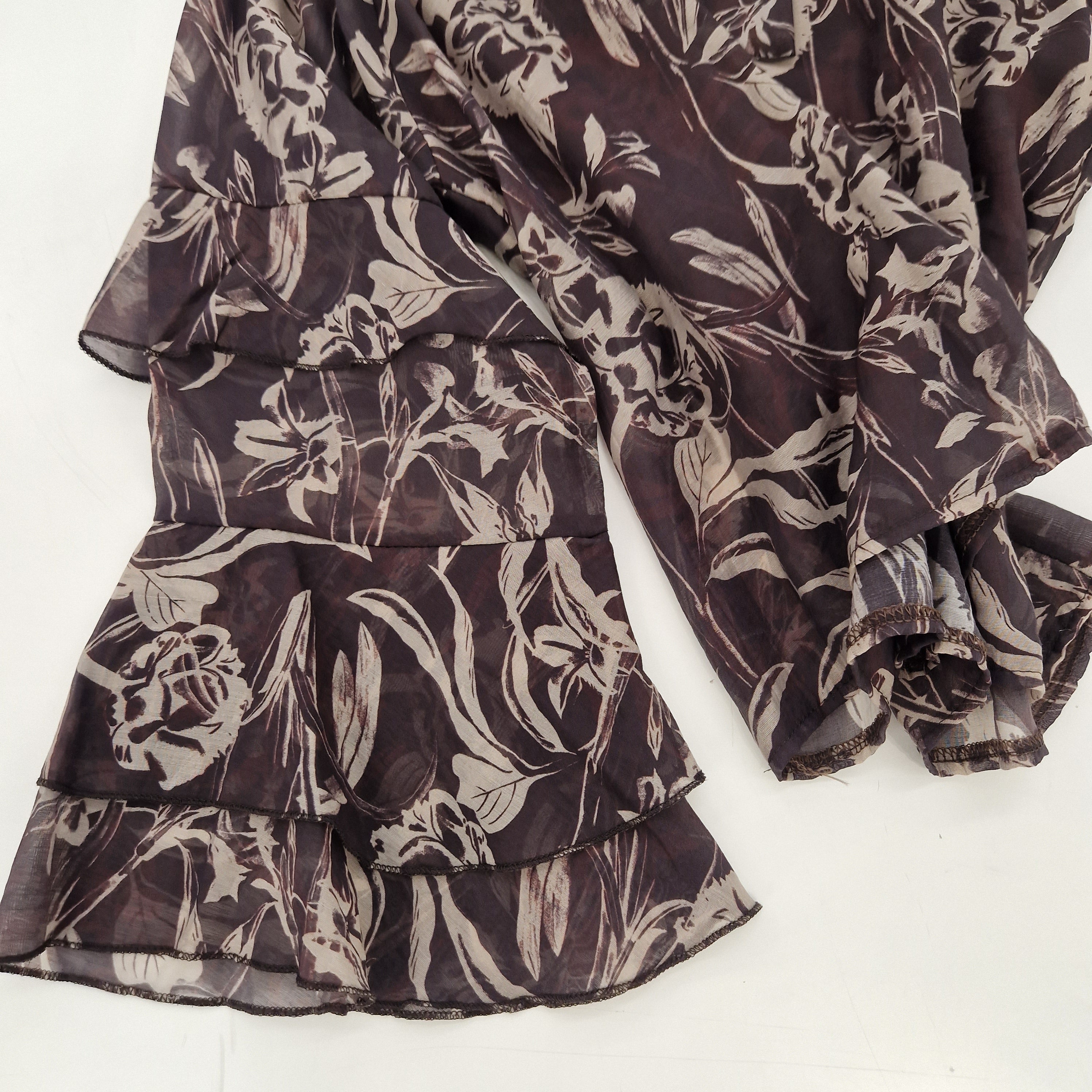 Kikisix camicia marrone collo con fiocco