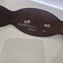 Alberto Luti cintura in pelle oro con fibbia argento con turchese