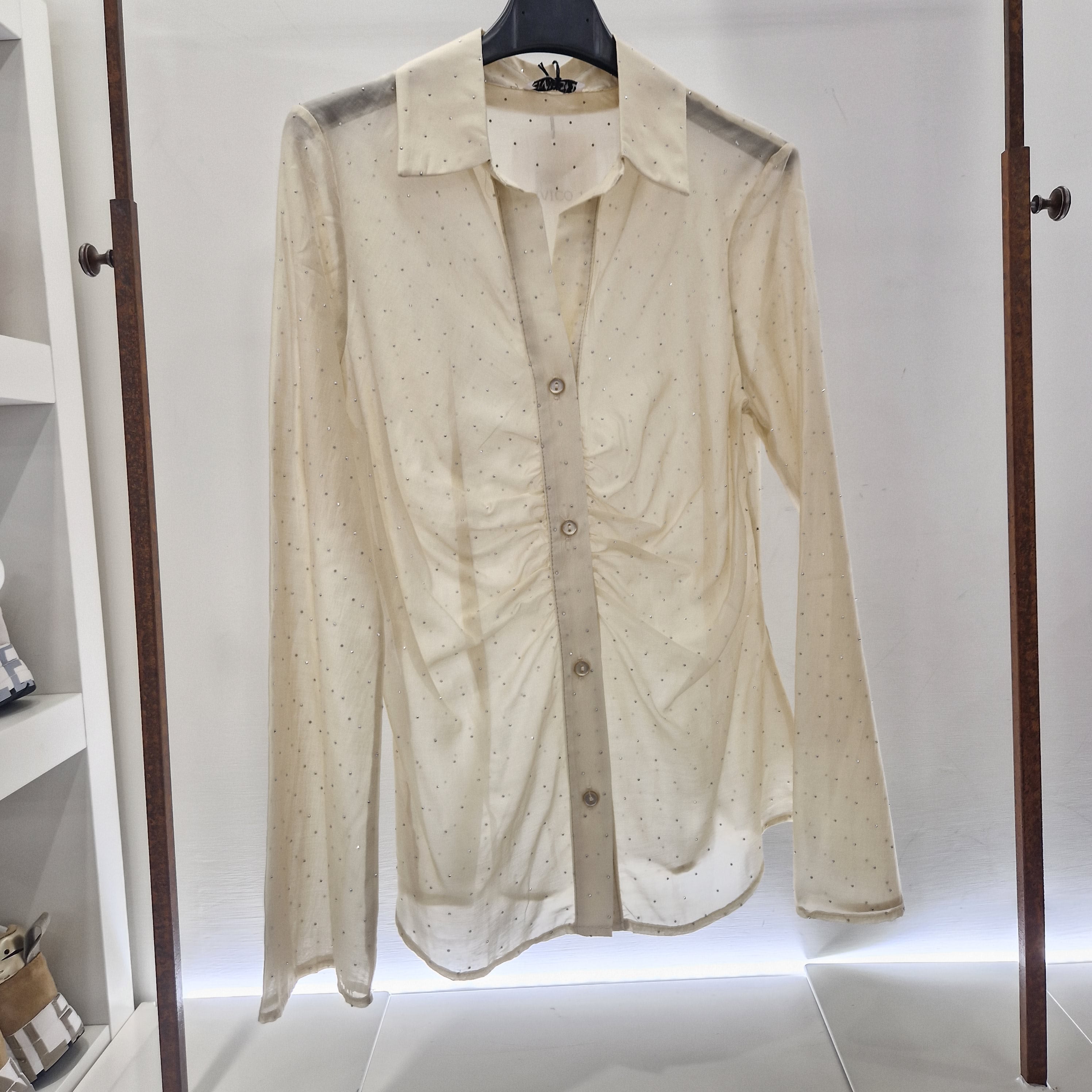Camicia TRASPARENTE con strass