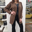 Kikisix CARDIGAN con frange paillettes t.moro