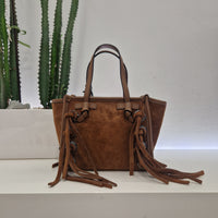 Gianni Chiarini  MISS MARCELLA  dimensione piccola pelle scamosciata cuoio con frange