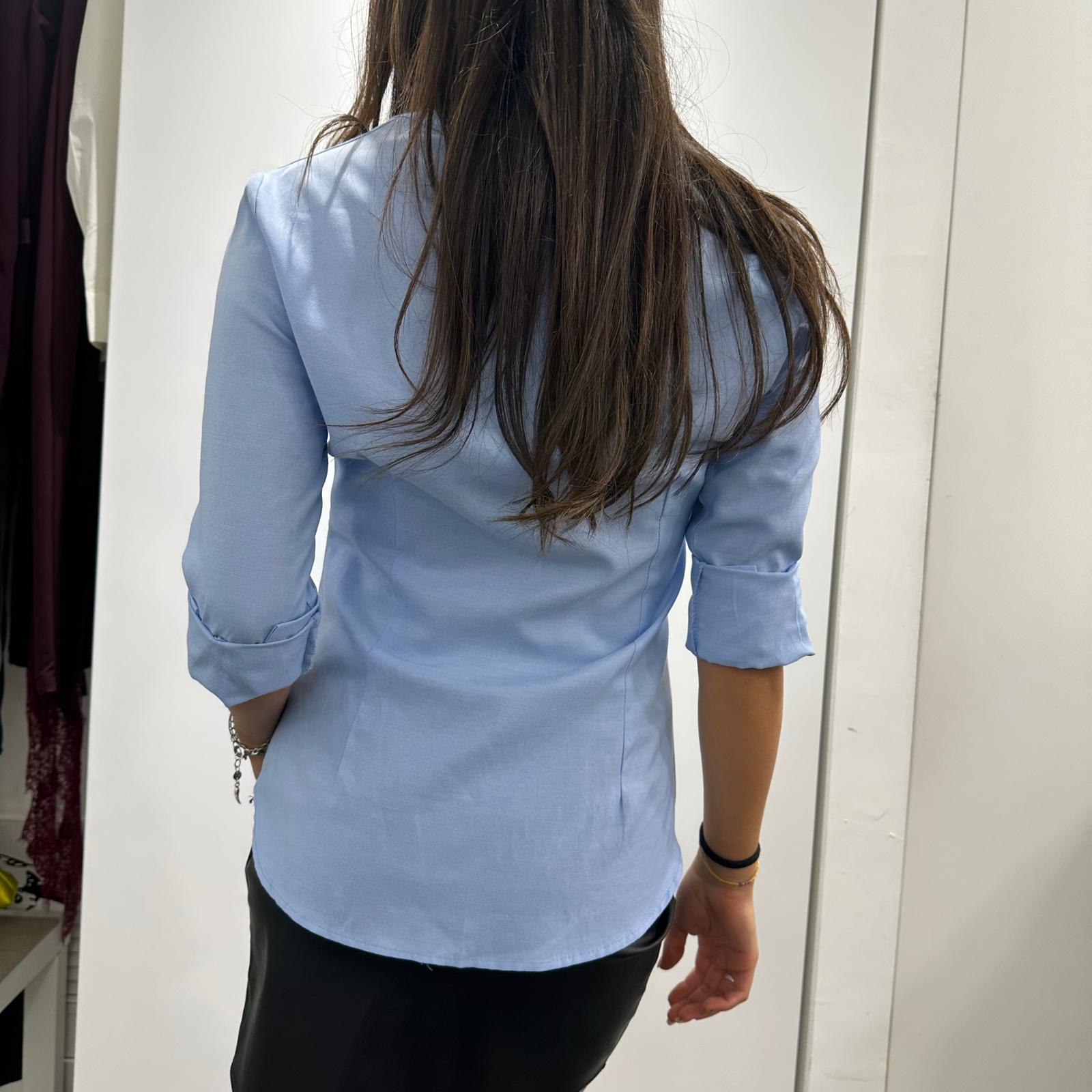 Kikisix camicia OXFORD CELESTE