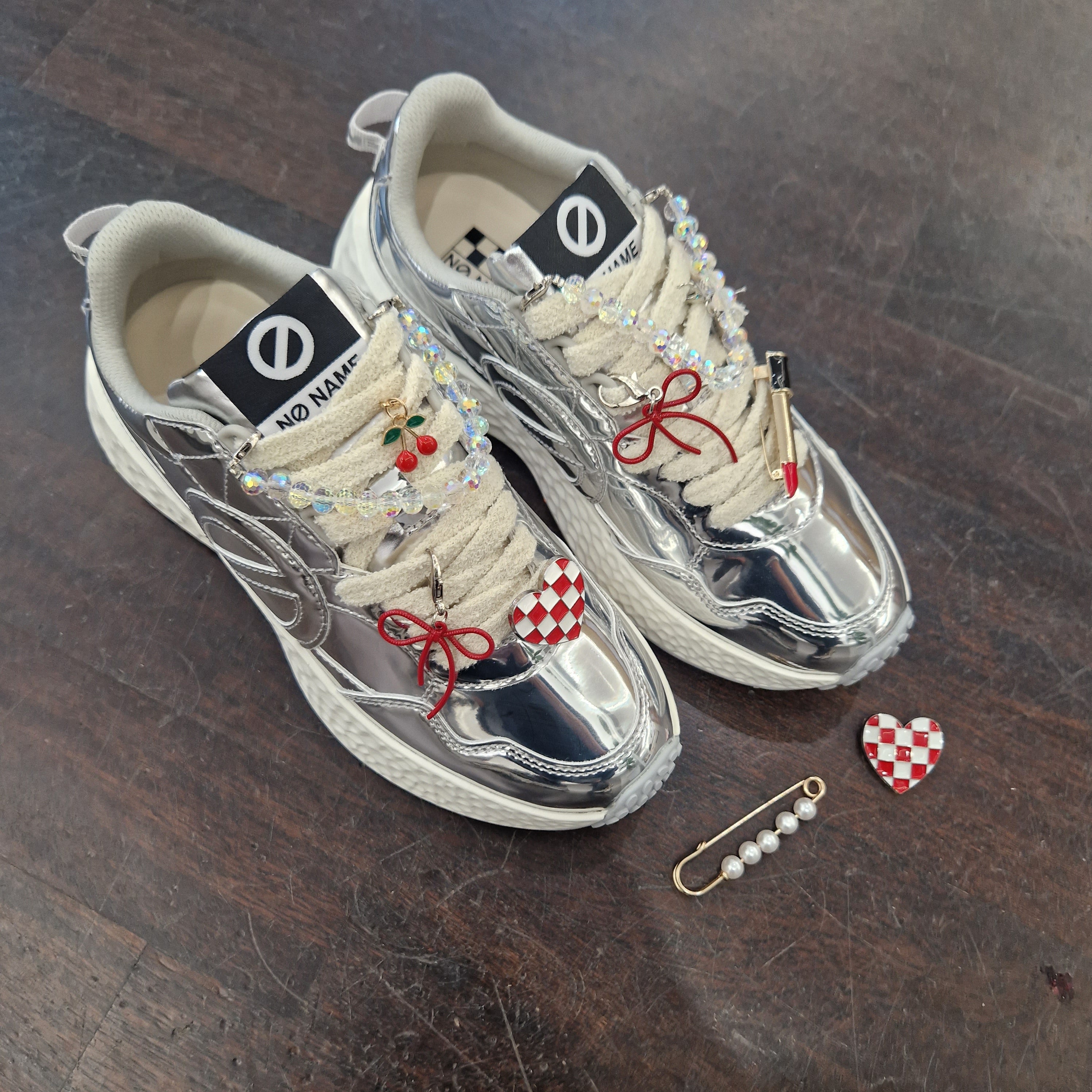 NO NAME sneaker CARTER JOGGER W color argento specchio