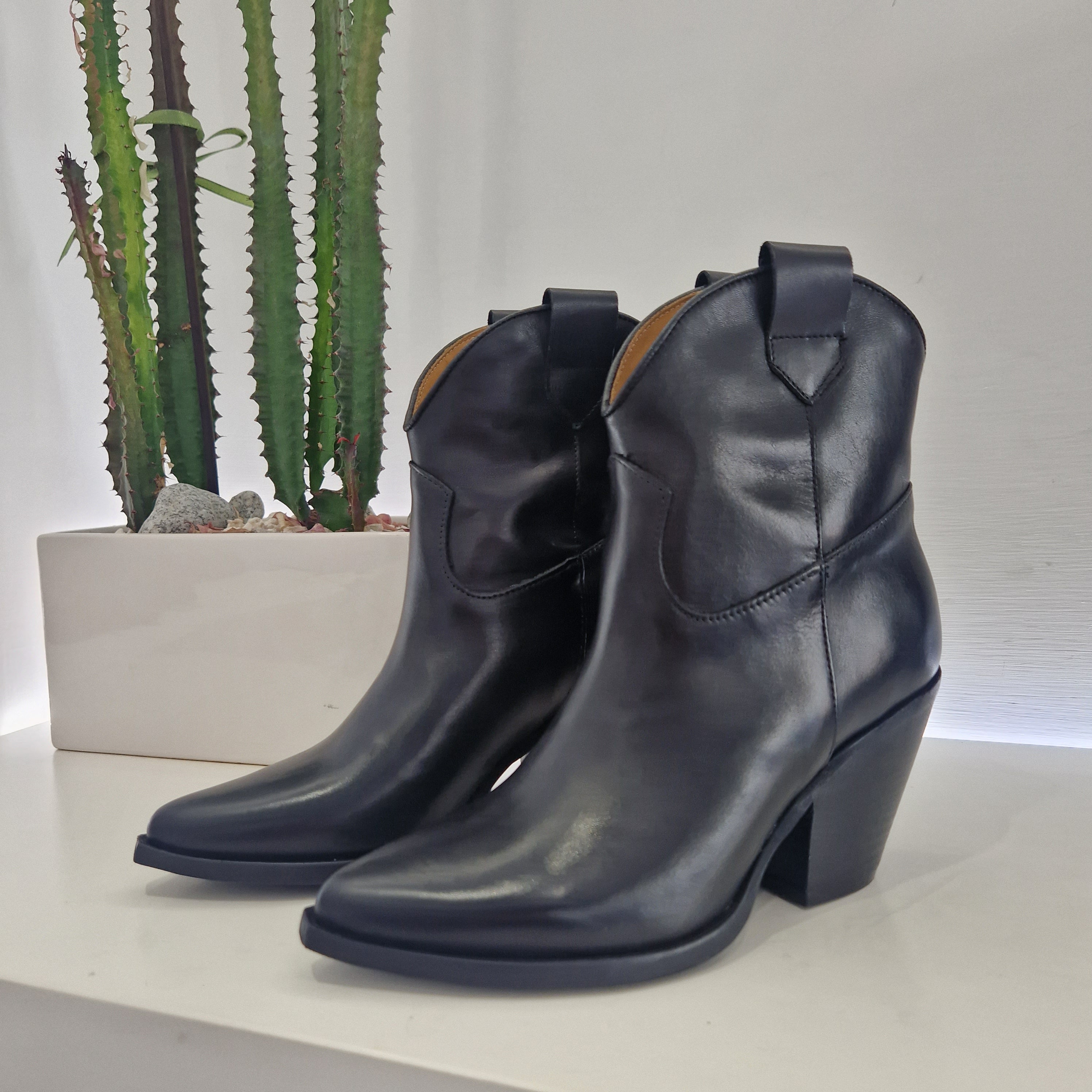 Stivaletto texano nero